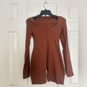 Bo&Tee effortless unitard in brown